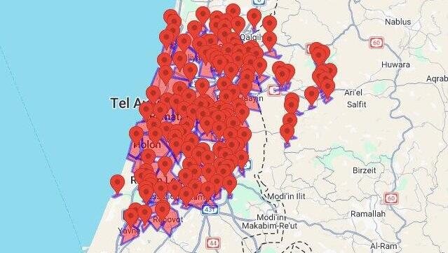 Sirens sound across central Israel after Iranian missile launch; impacts reported in multiple sites