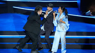 Javier Milei steals spotlight at torch ceremony rehearsal, joins singers in surprise performance