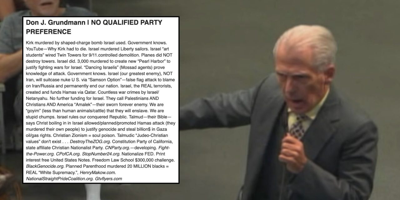 California Jewish groups decry antisemitic conspiracy theories printed in governor’s race voter guide