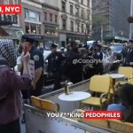 Protestors scream revolting anti-Israel slurs at diners outside NYC Jewish restaurant, call to ‘Bomb Israel’