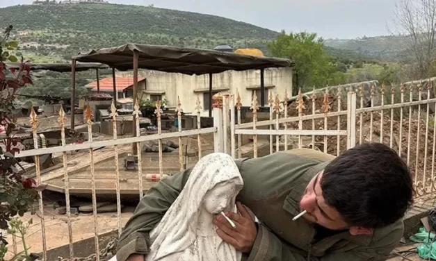 Soldier filmed disrespecting Christian statue in southern Lebanon