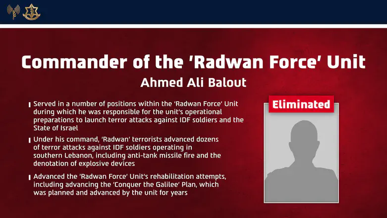 IDF eliminates Hezbollah Radwan Force commander in Beirut strike