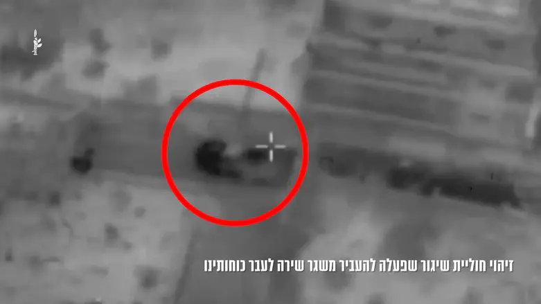 Watch: IDF strikes terrorists attempting to transport launcher that fired at troops