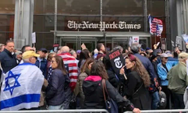 ‘Shame on you’: Hundreds protest at NYT HQ over anti-Israel column