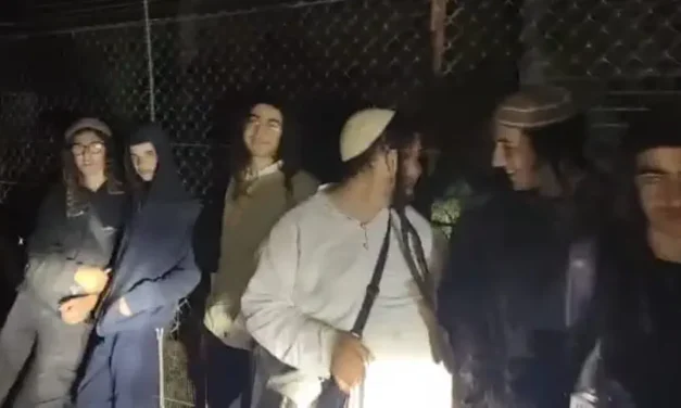 Early this morning right-wing activists chained themselves to the Syrian border