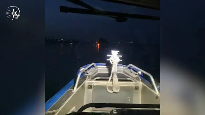 Watch: Vessel catches fire, two rescued from the water