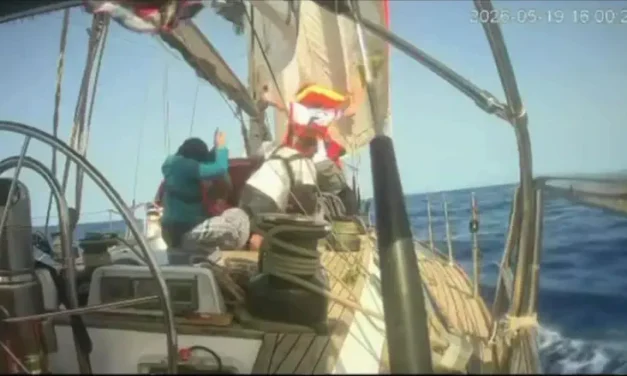 Security camera records shooting at flotilla ship