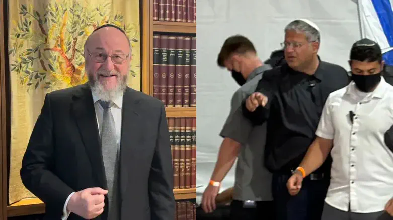 UK Chief Rabbi condemns Ben-Gvir: Very antithesis of core Jewish values’