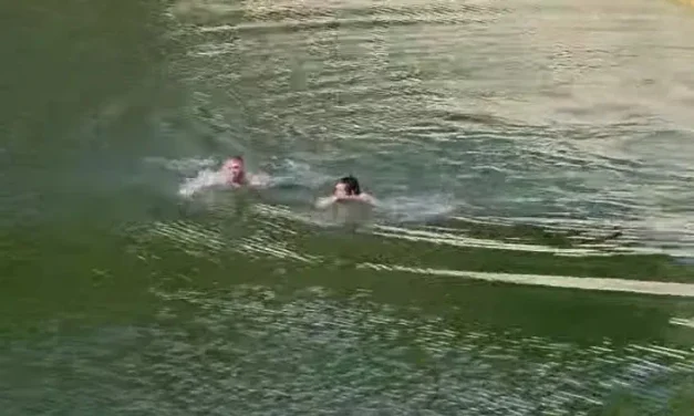 Watch: MK jumps into ancient pool in Area A