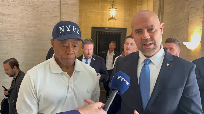 ‘We will fight together’: Fmr. Mayor Adams, Knesset Speaker Ohana march together in NYC