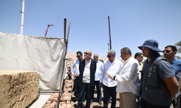 Korean, Egyptian archaeologists find ancient temple gate blocks during restoration work in Luxor