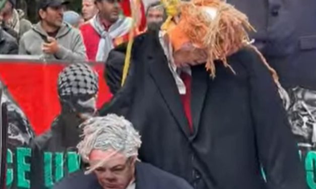 Hanged effigies of Trump, Netanyahu paraded through Montreal by anti-Israel groups