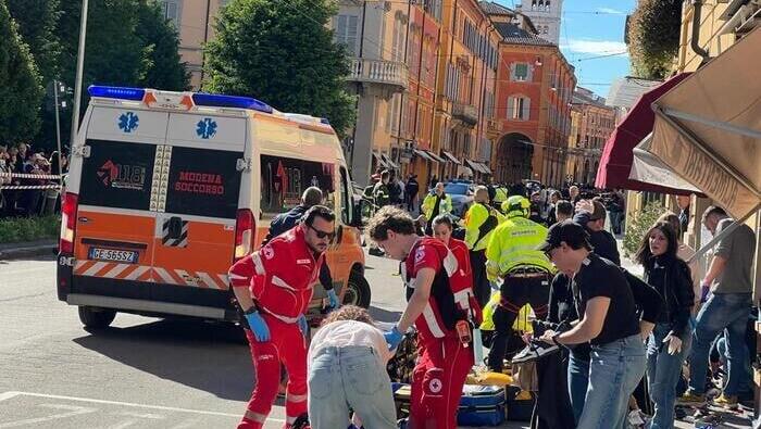 Driver hits 7 pedestrians in northern Italy, crashes into shop and stabs bystander
