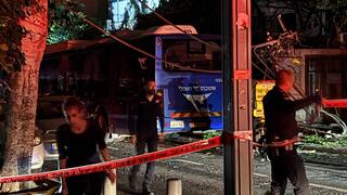 Teen critically hurt as bus downs electric pole in Tel Aviv