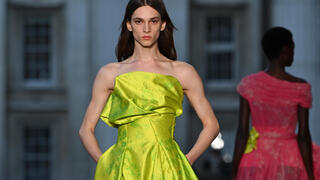 The acidic shade bringing an edge to the runways