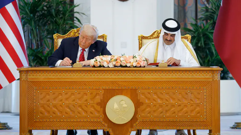 President Trump meets with the Emir of Qatar