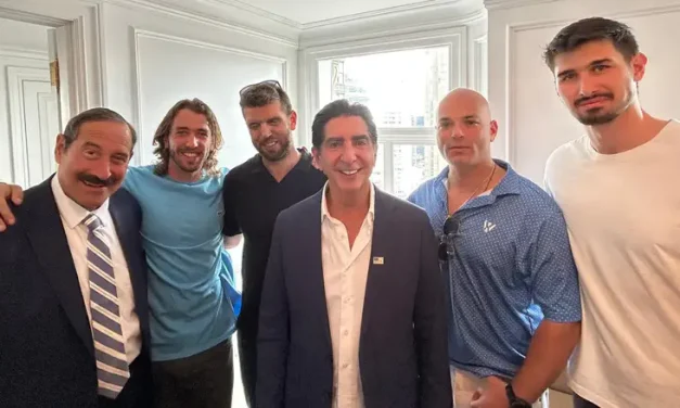 Dr. Joseph Frager and Harley Lippman meet with wounded IDF veterans in Manhattan