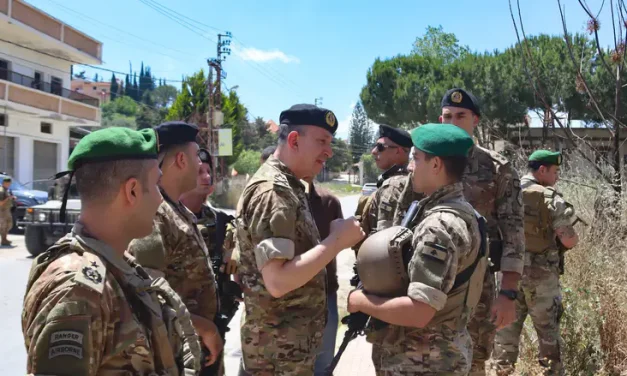 Lebanese military chief tours southern Lebanon as IDF chief visits nearby