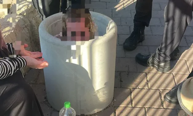 Game turns serious: Child finds himself stuck in concrete bin in Beitar Illit