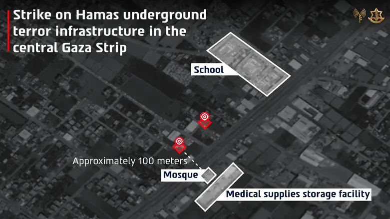 IDF strikes Hamas underground site in central Gaza