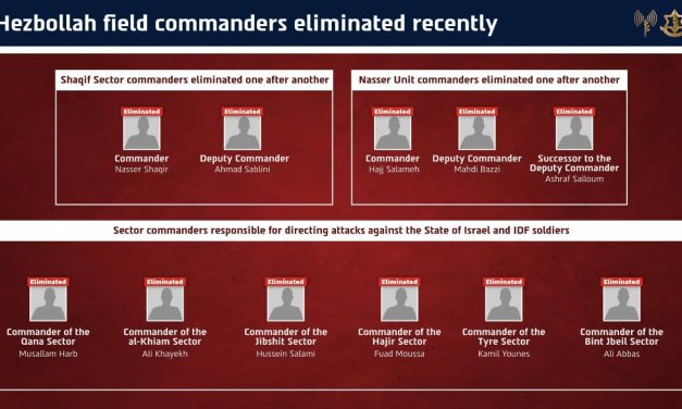 IDF announces killing of 10 Hezbollah field commanders, successors
