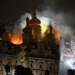 Massive Russian attack hits Kyiv, setting 1,000-year-old cave monastery ablaze