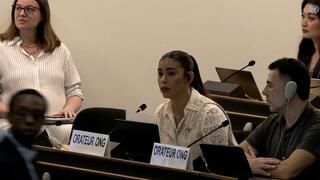 ‘Please look at me’: ex-hostage confronts UN official over silence on Hamas sexual violence