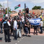 14 arrested during rival protests outside Israeli real estate event held at London synagogue