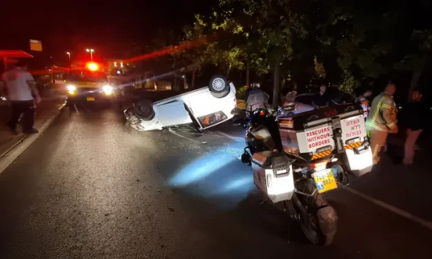 Man survives car crash – and is killed by police car