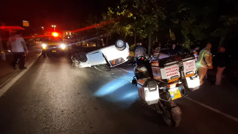 Man survives car crash – and is killed by police car