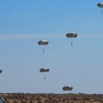 IDF Paratroopers Brigade conducts heavy equipment drill with transport aircraft into combat zone