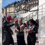 Stockholm pro-Palestine protest uses mock Auschwitz gate with word ‘Gaza’ to criticize Israel