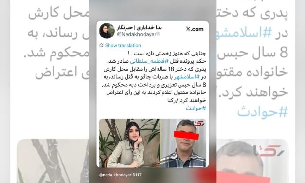 Iranian man who murdered teenage daughter outside salon receives eight year sentence