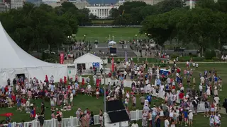 Storms force evacuation of Trump’s America 250 rally on National Mall