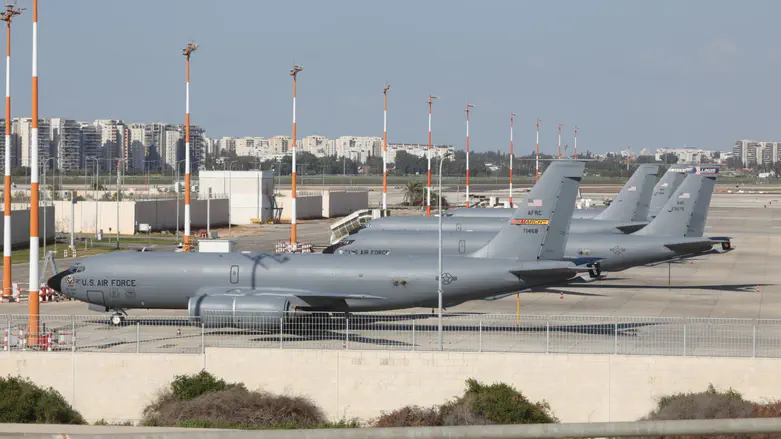Damaged U.S. refueling aircraft departs Israel at last