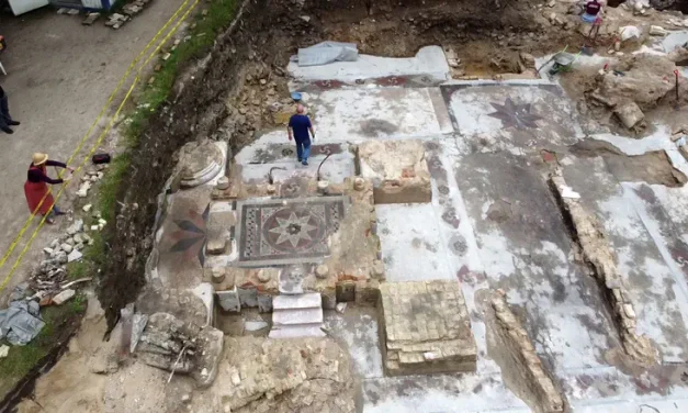 Central bimah of Vilna Great Synagogue fully exposed