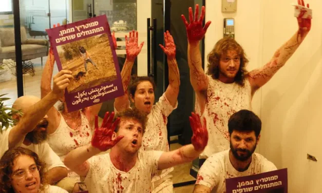 Far-Left activists storm Religious Zionist Party HQ