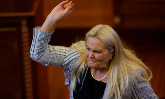 Watch: Eggs thrown in Parliament as protest spirals out of control