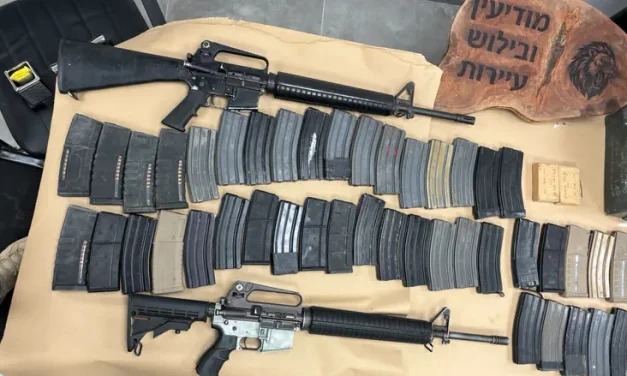 Disturbing footage: Two M16 Rifles and IDF ammunition seized in the Negev