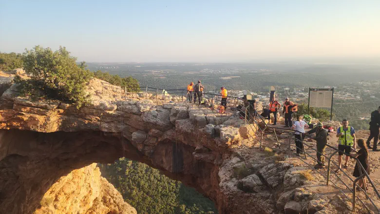 Efforts to rescue teen who fell while rappelling in northern Israel