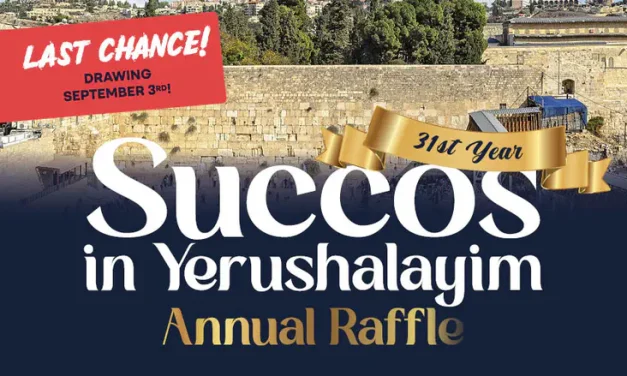 DRAWING IS SOON! Win Sukkot in Jerusalem with your family