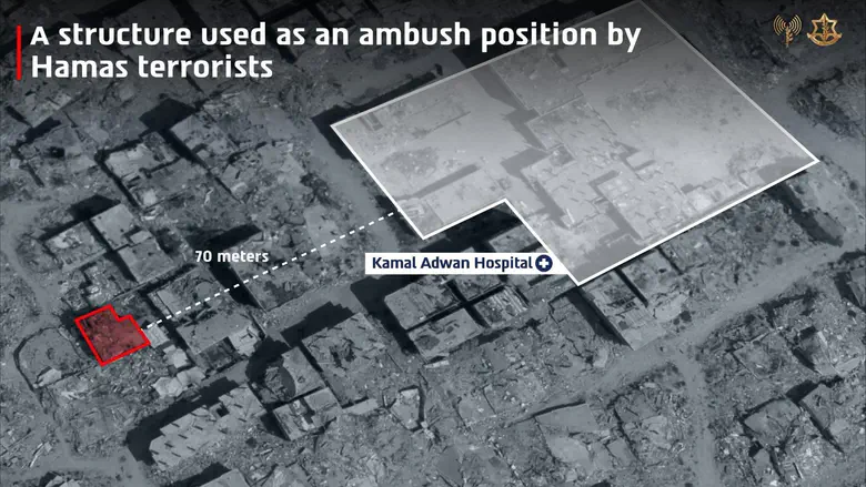 IDF destroys Hamas ambush position meters from Gaza hospital