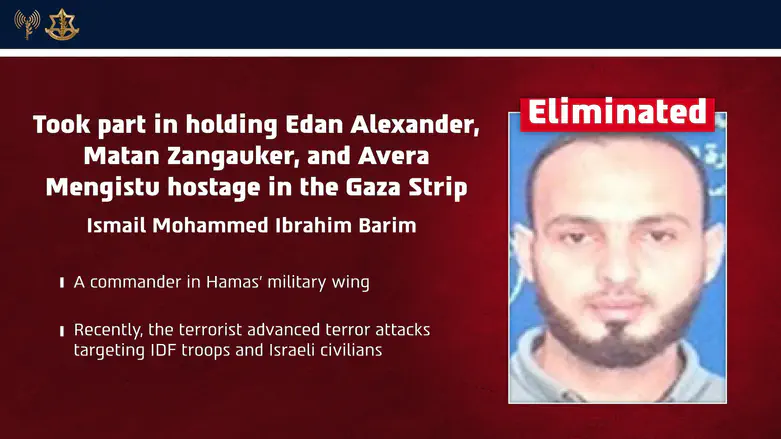 Terrorist who held Edan Alexander, Matan Zangauker, & Avera Mengistu eliminated