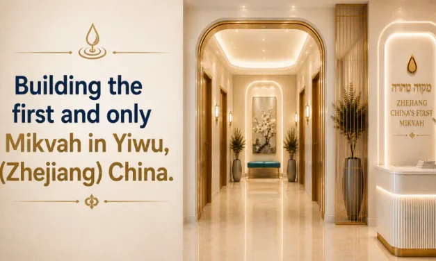 The nearest mikvah to Yiwu is 4 hours away – a journey of up to 10 hours