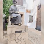 Police investigate swastika graffiti painted over Rambam statue in Cordoba, Spain