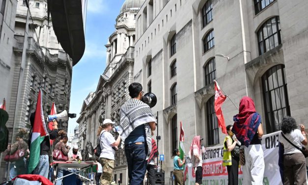 Pro-Palestinian protesters trash defense supplier, target logistics firm in UK