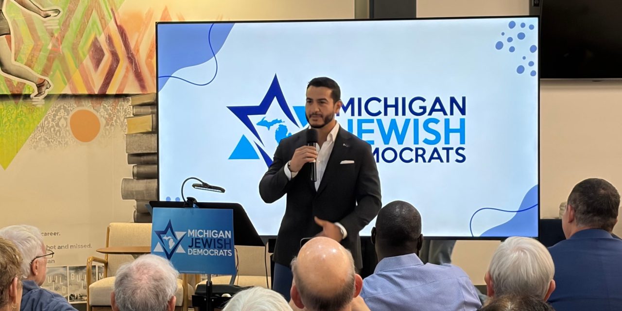 ‘All of us have to bring down violence wherever we see it,’ El-Sayed says following address to Jewish Democrats