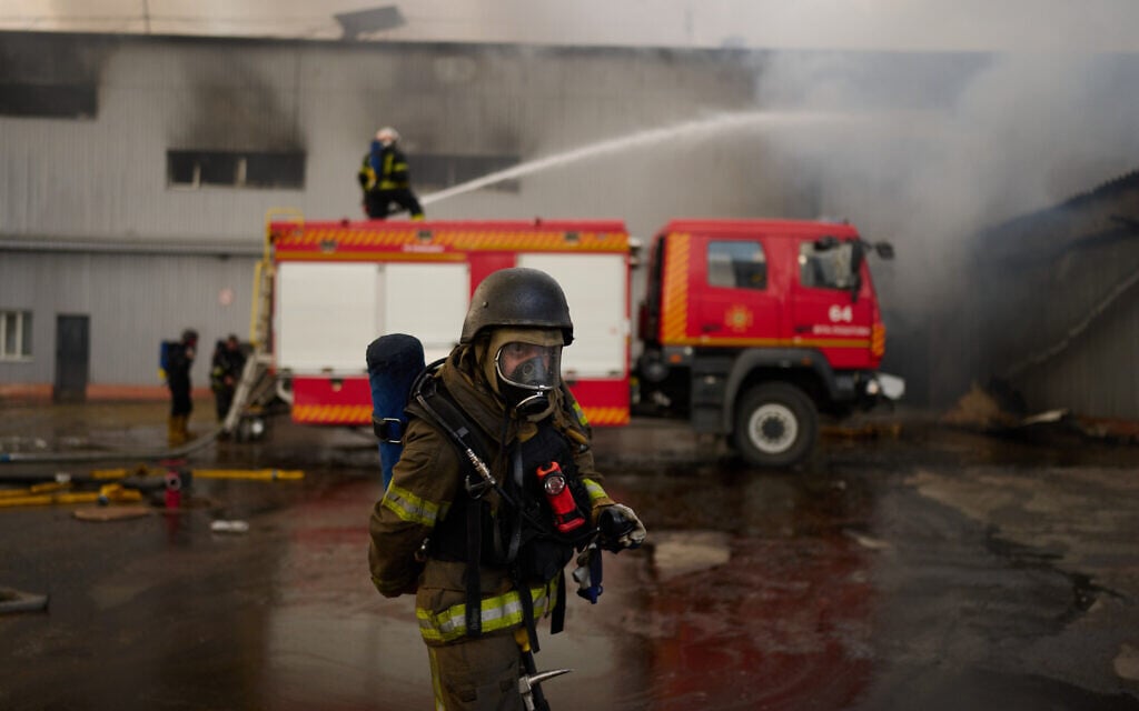 37 killed in Ukraine after Russian attack sparks fire at warehouse near Kyiv