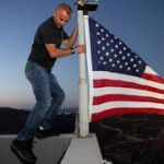 Ohio man arrived at his home in  West Bank village of Qusra and raised an American flag