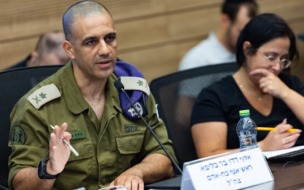 Bar Kalifa tapped as top IDF West Bank officer, weeks after Katz announced move on TV